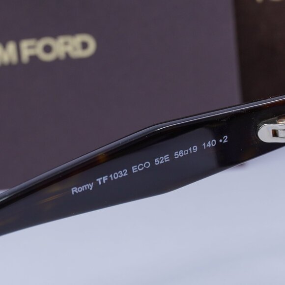 Tom Ford Romy FT1032 52E Geometric Sunglasses - Havana/Brown main image 4